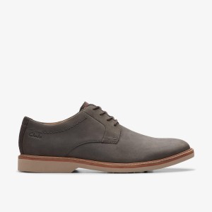 Clarks Atticus LT Lace Dark Grey Nubuck Nette Schoenen Heren Donkergrijs | 7936805-YG