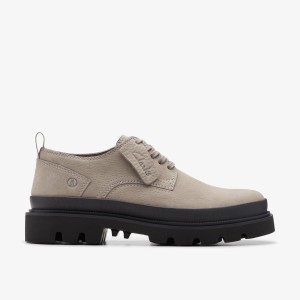 Clarks Badell Lace Grey Nubuck Nette Schoenen Heren Grijs | 8623057-MR