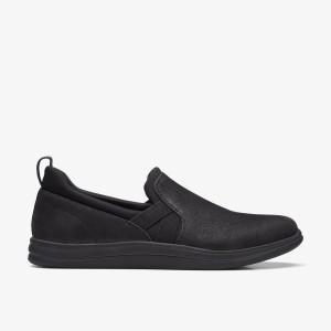 Clarks Breeze Bali Black Slip Ons Dames Zwart | 2105384-KZ