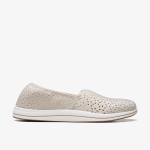 Clarks Breeze Emily Light Taupe Slip Ons Dames Lichtgrijs Bruin | 8937601-YB