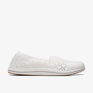 Clarks Breeze Emily White Slip Ons Dames Wit | 2870594-BI