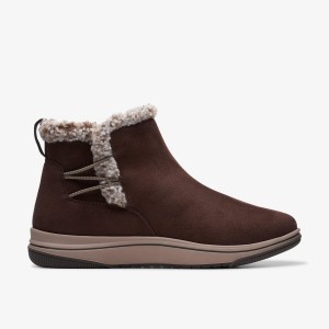 Clarks Breeze Fur Dark Brown Laarzen Dames Donkerbruin | 4316759-EN