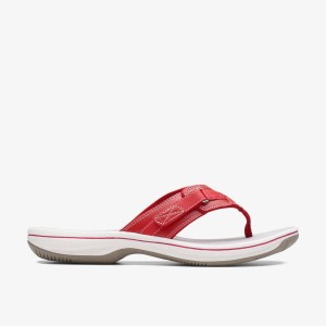 Clarks Breeze Sea Red Synthetic Sandalen Dames Rood | 4527908-GA