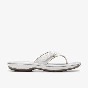 Clarks Breeze Sea White Synthetic Sandalen Dames Wit | 3086791-KA