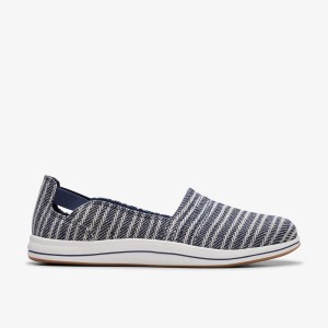 Clarks Breeze Step II Navy Slip Ons Dames Donkerblauw | 7315986-RV