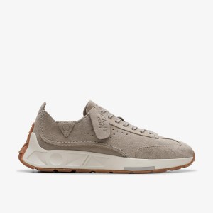 Clarks Craft Speed Light Grey Suede Sneakers Heren Lichtgrijs | 6978253-CY