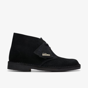 Clarks Desert Boot Black Suede Laarzen Dames Zwart | 0714685-YN