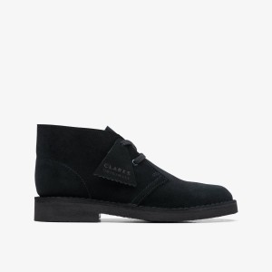 Clarks Desert Boot Older Black Suede Originele Schoenen Kinderen Zwart | 5716034-UH