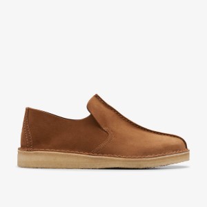 Clarks Desert Mosier Cola Suede Slip On & Loafers Heren Cola | 0352691-MH