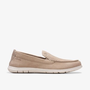 Clarks Flexway Step Sand Suede Slip On & Loafers Heren Bruin | 7918504-OG