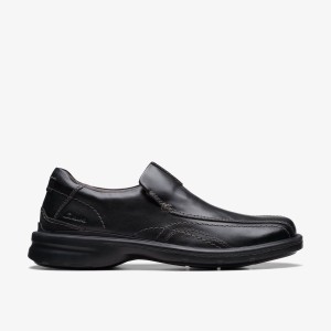 Clarks Gessler Step Black Leather Nette Schoenen Heren Zwart | 7381690-LQ