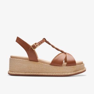 Clarks Kimmei Twist Tan Leather Sandalen Dames Bruin | 2806531-QE