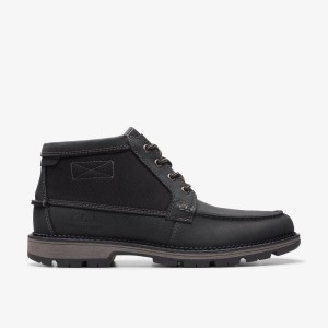 Clarks Maplewalk Moc Black Combination Laarzen Heren Zwart | 3867125-EZ