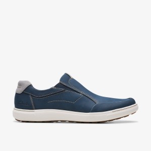 Clarks Mapstone Step Navy Nubuck Sneakers Heren Donkerblauw | 9124378-RY