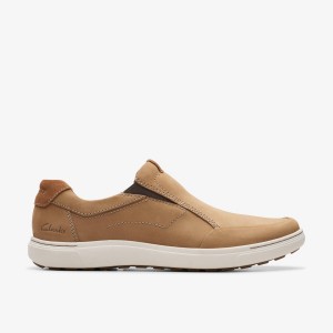 Clarks Mapstone Step Sand Nubuck Sneakers Heren Bruin | 9127506-MP