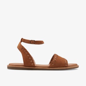 Clarks Maritime May Tan Suede Sandalen Dames Bruin | 8160429-IL