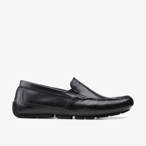 Clarks Markman Plain Black Leather Nette Schoenen Heren Zwart | 8951732-IC