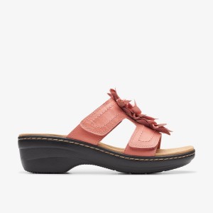 Clarks Merliah Raelyn Coral Leather Sandalen Dames Koraal | 5746082-KW