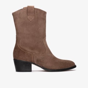 Clarks Octavia Up Taupe Suede Laarzen Dames Grijs Bruin | 5960873-JH