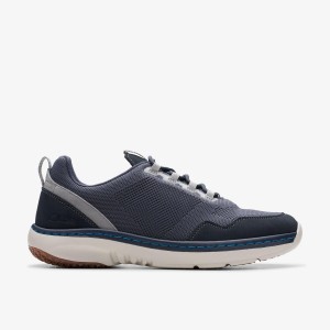 Clarks Pro Knit Navy Combination Sneakers Heren Donkerblauw | 3517204-YH