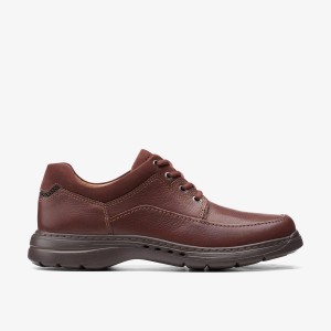 Clarks Un Brawley Lace Mahogany Leather Nette Schoenen Heren Mahogany | 1473560-CS