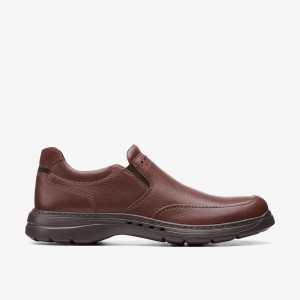 Clarks Un Brawley Step Mahogany Leather Nette Schoenen Heren Mahogany | 2390467-NV