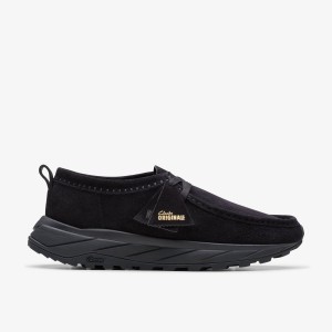 Clarks Walla Eden Lo Black Suede Wallabees Heren Zwart | 0365914-JE