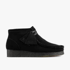 Clarks Wallabee Boot Black Suede Laarzen Dames Zwart | 7369542-TS