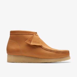 Clarks Wallabee Boot Mid Tan Leather Wallabees Heren Bruin | 4715098-NQ