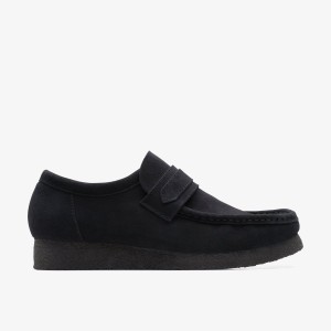 Clarks Wallabee Loafer Black Suede Wallabees Heren Zwart | 3405682-WF