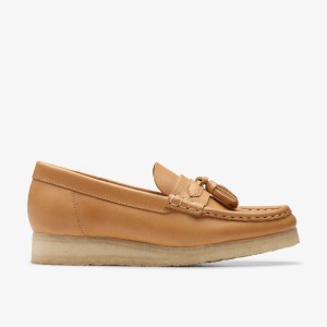 Clarks Wallabee Loafer Mid Tan Leather Slip Ons Dames Bruin | 6537480-WS