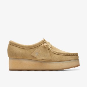 Clarks Wallacraft Bee Maple Suede Platform Schoenen Dames Maple | 6379410-YX