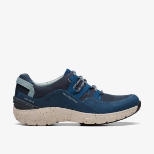 Clarks Wave Range Blue Combination Slip Ons Dames Blauw | 6015982-JN