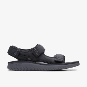 Clarks Wesley Bay Black Sandalen Heren Zwart | 6542103-MA