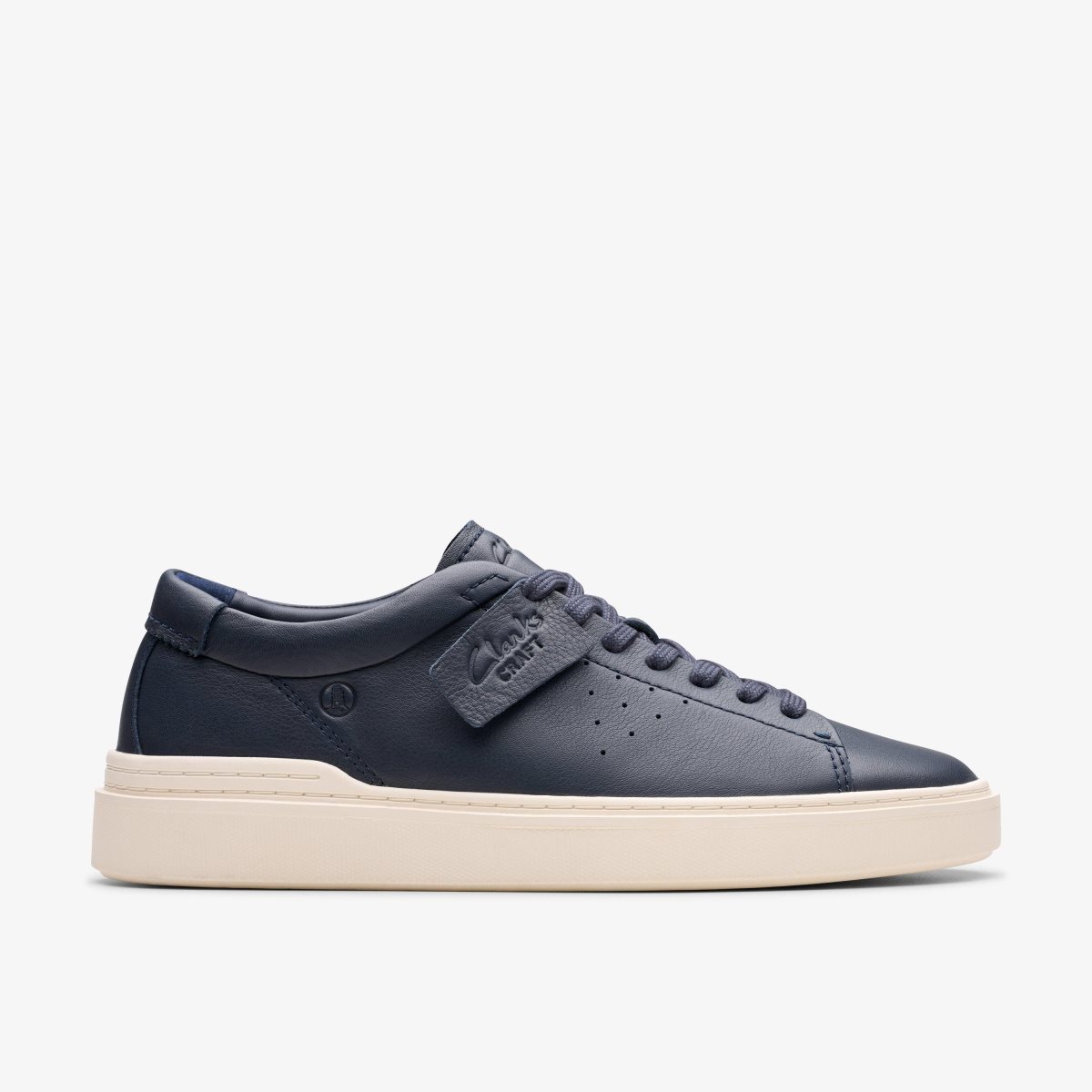 Clarks Craft Swift Navy Leather Sneakers Heren Donkerblauw | 6975430-JT