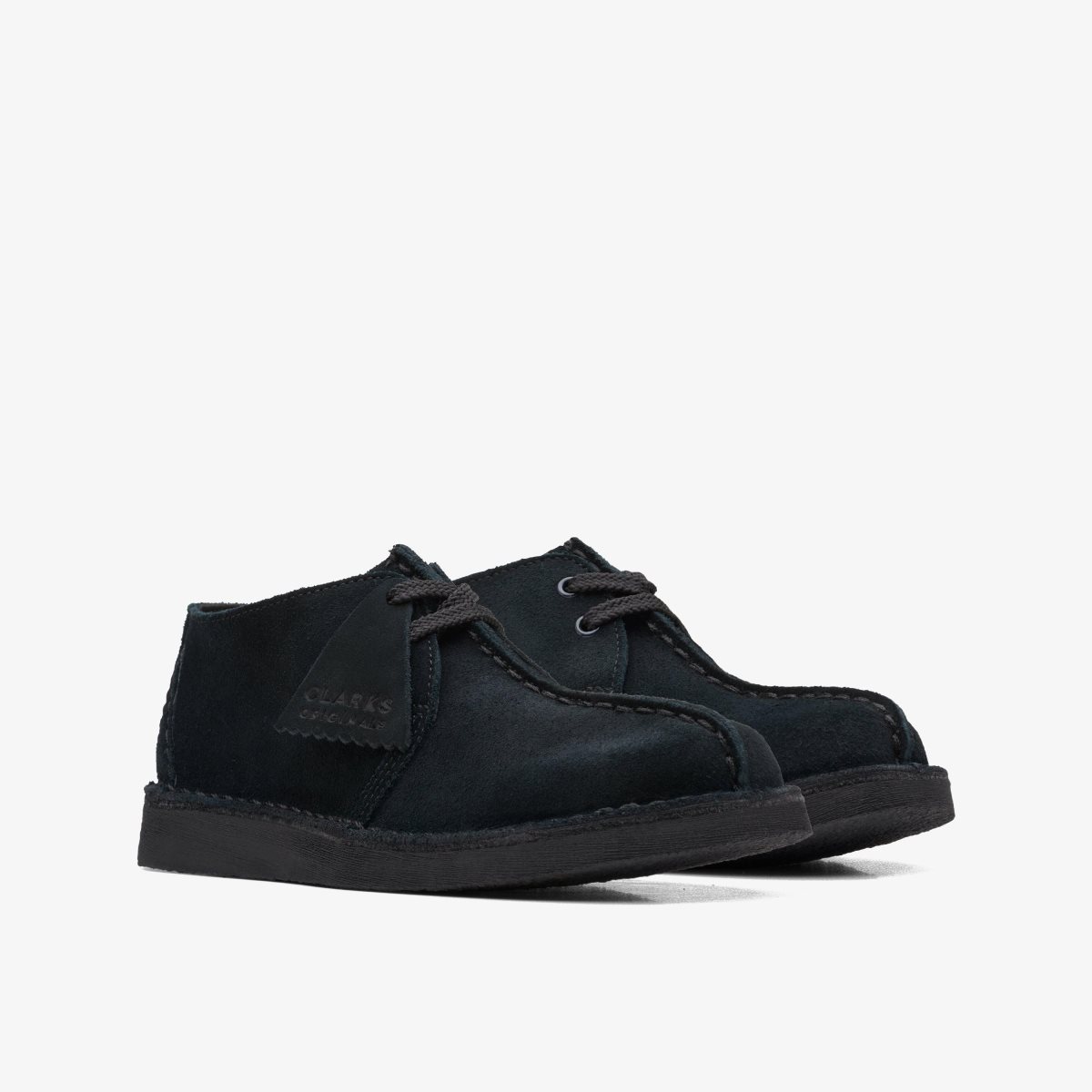 Clarks Desert Trek Older Black Suede Originele Schoenen Kinderen Zwart | 2631749-PB