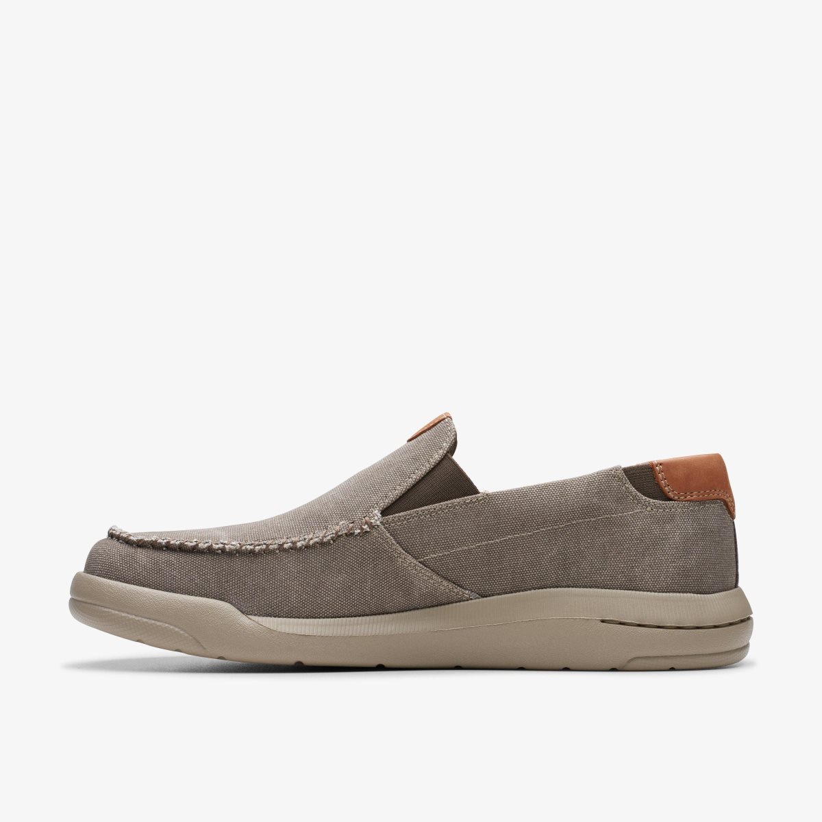 Clarks Driftlite Step Taupe Canvas Slip On & Loafers Heren Grijs Bruin | 5489023-HO