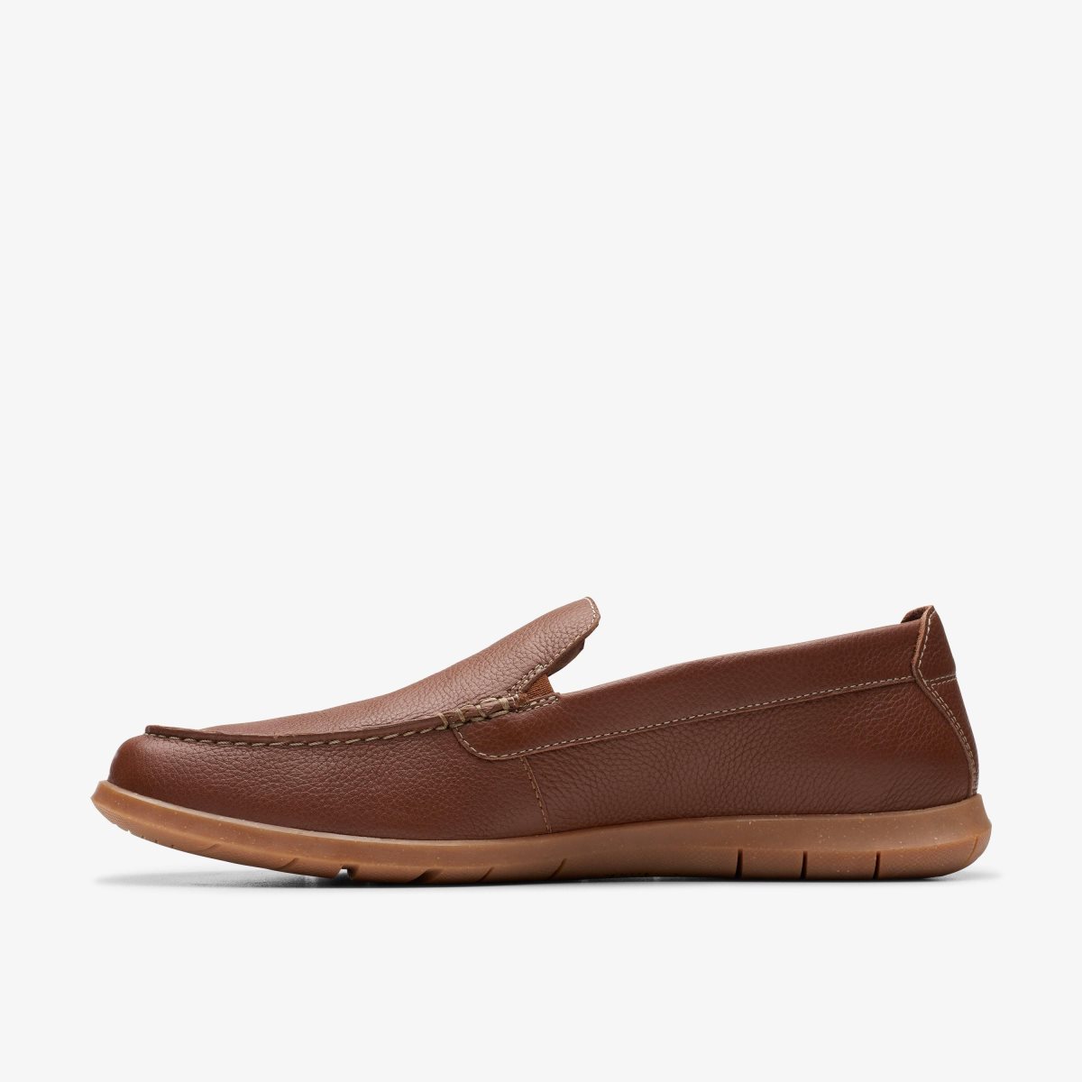 Clarks Flexway Step Light Brown Leather Slip On & Loafers Heren Lichtbruin | 7528394-ZF