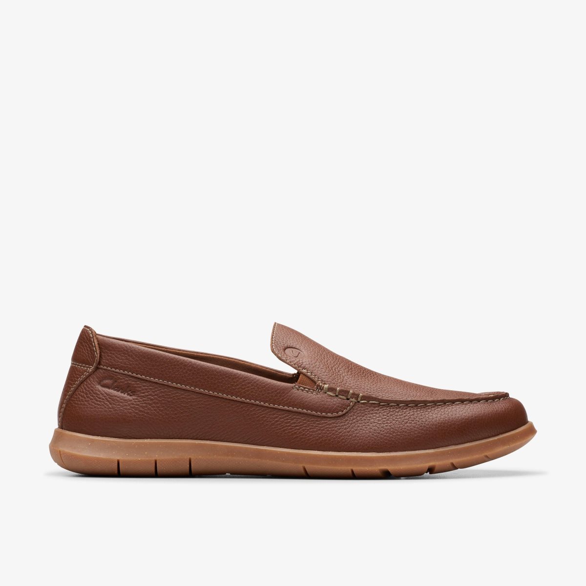 Clarks Flexway Step Light Brown Leather Slip On & Loafers Heren Lichtbruin | 7528394-ZF