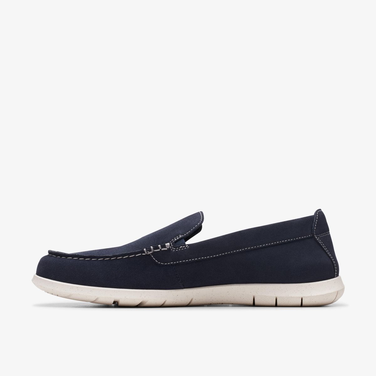 Clarks Flexway Step Navy Suede Slip On & Loafers Heren Donkerblauw | 9713048-GL