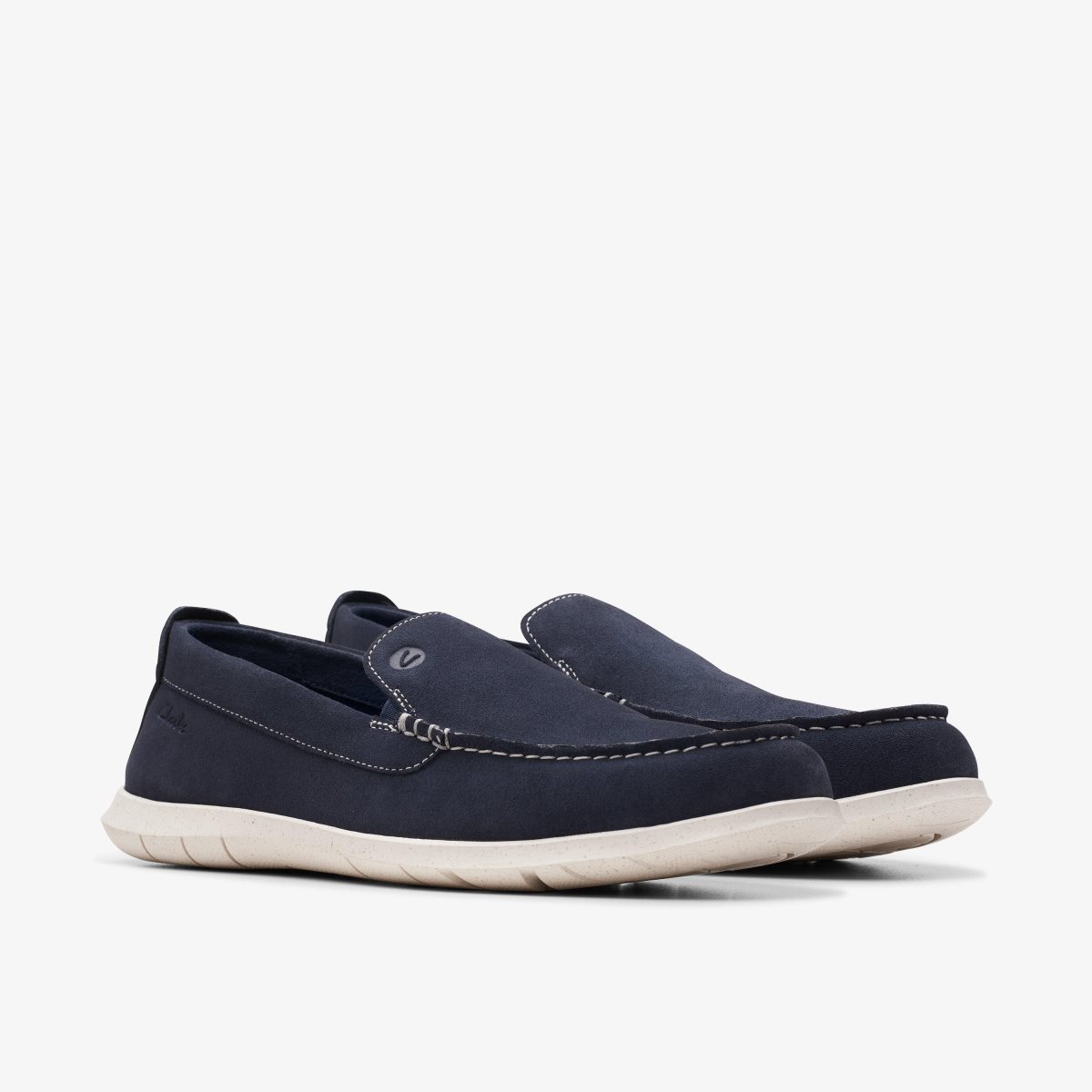 Clarks Flexway Step Navy Suede Slip On & Loafers Heren Donkerblauw | 9713048-GL