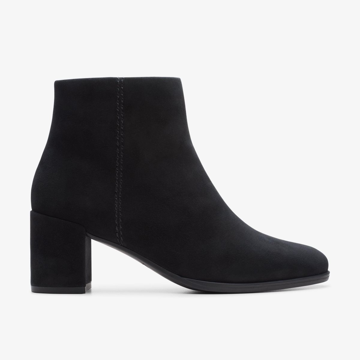 Clarks Freva 55 Zip Black Suede Laarzen Dames Zwart | 9253408-XS