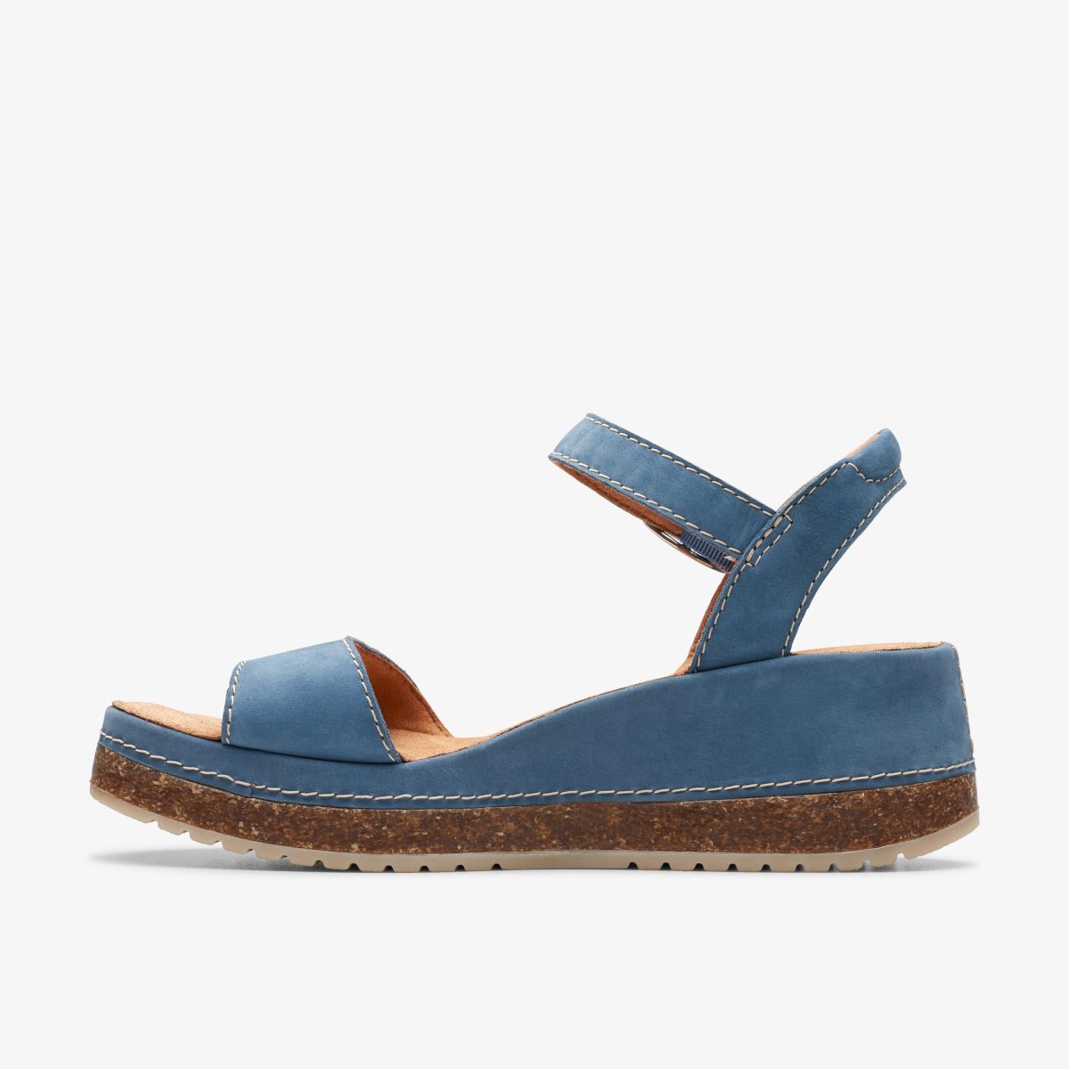 Clarks Kassanda Lily Blue Nubuck Sandalen Dames Blauw | 6589104-KS