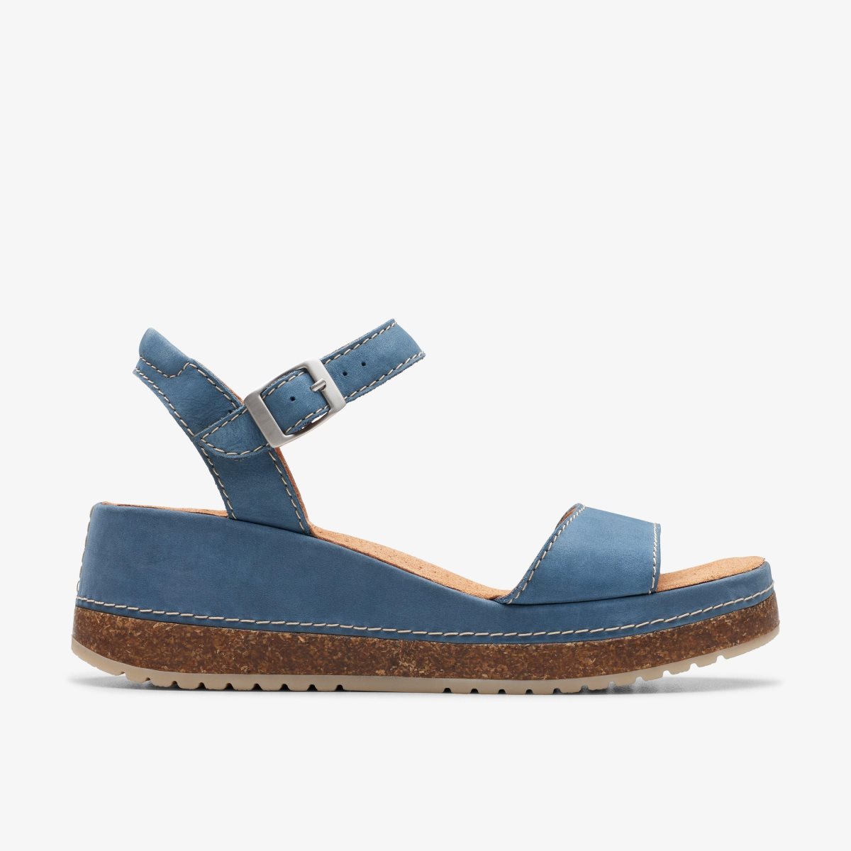 Clarks Kassanda Lily Blue Nubuck Sandalen Dames Blauw | 6589104-KS