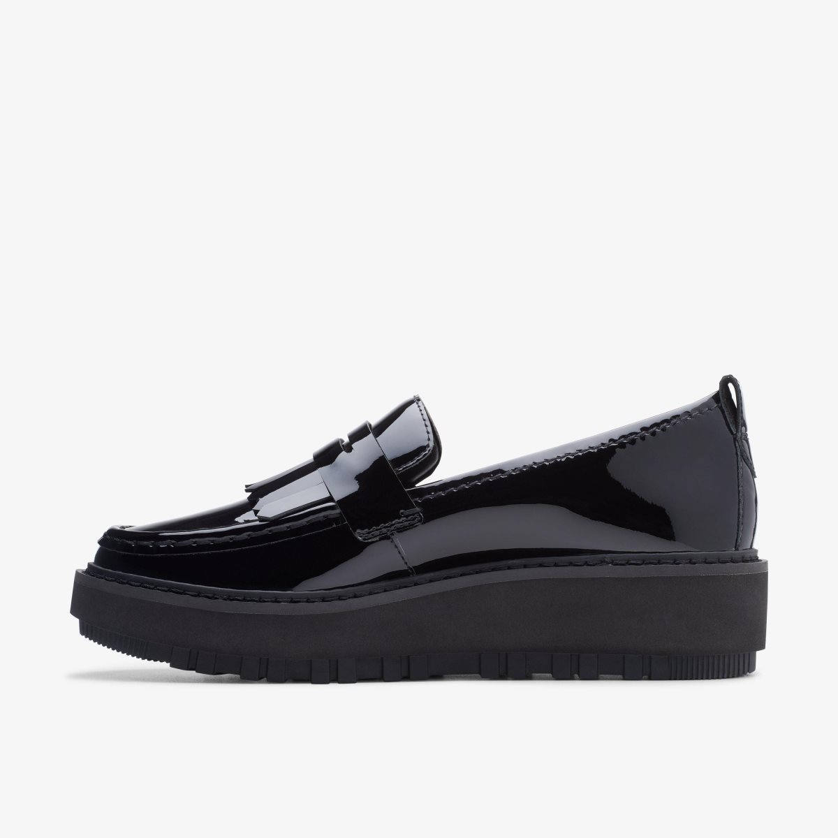 Clarks Orianna Loafer Black Patent Leather Platform Schoenen Dames Zwart | 9318540-OQ