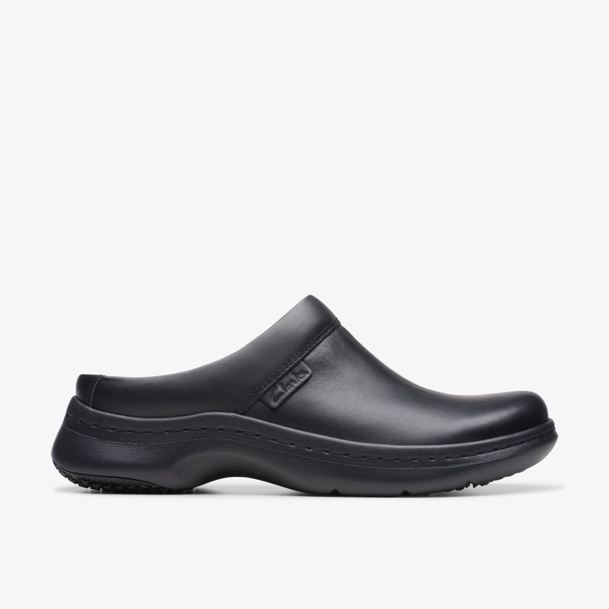 Clarks Pro Clog Black Leather Klompen Dames Zwart | 6457923-WS