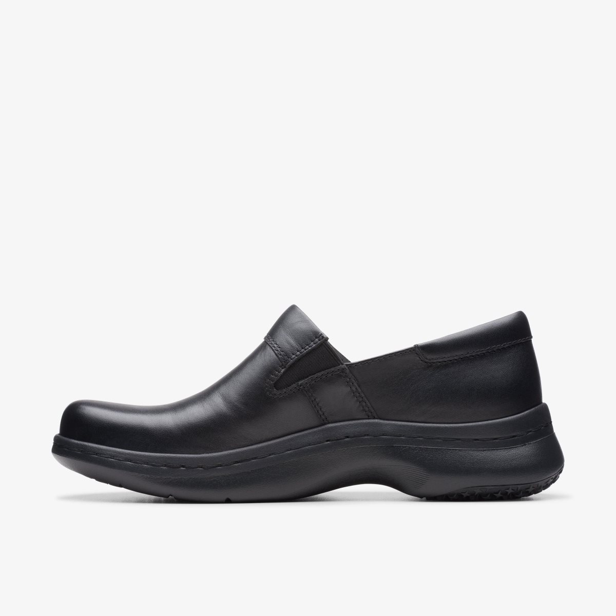 Clarks Pro Gem Black Leather Klompen Dames Zwart | 9021438-FK