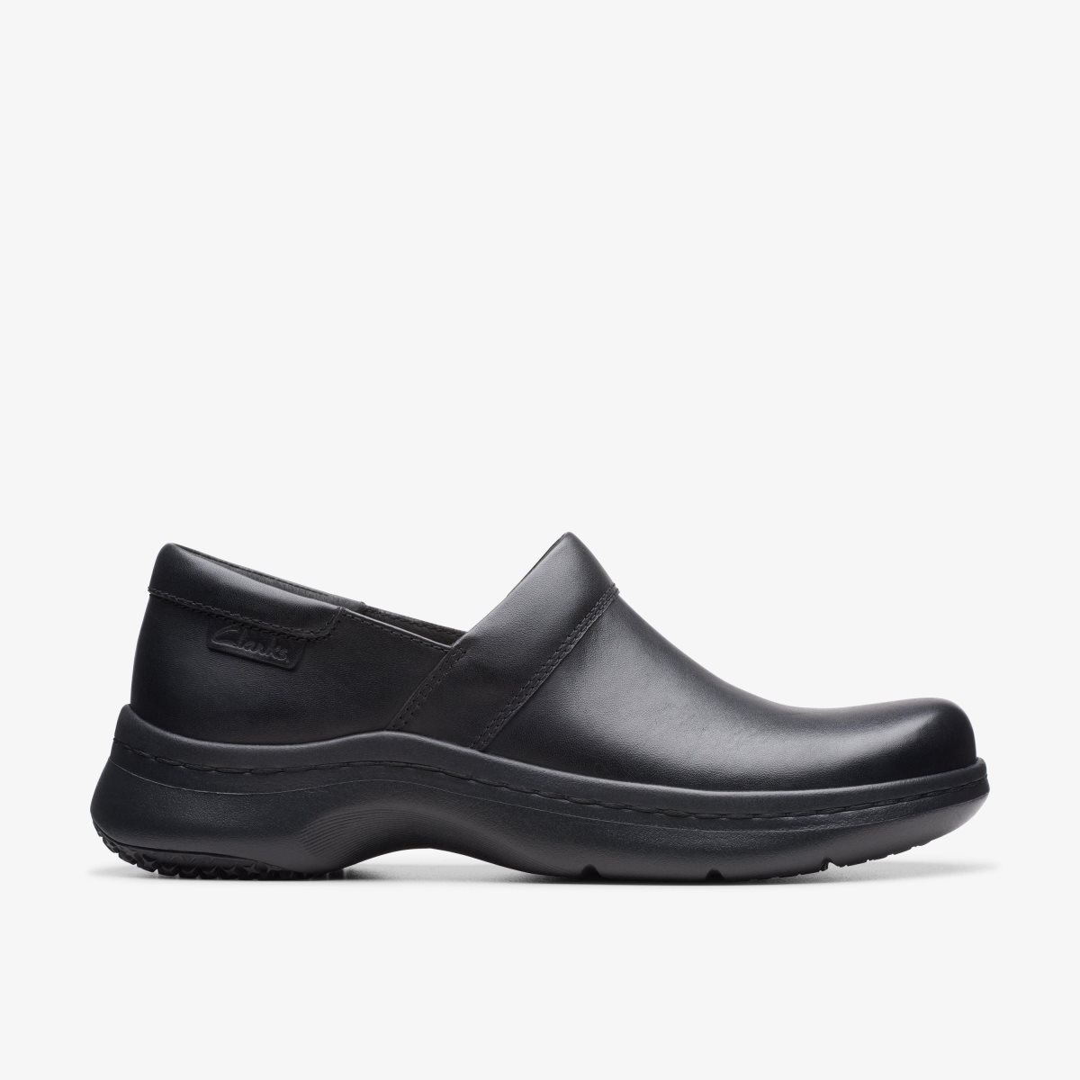 Clarks Pro Gem Black Leather Klompen Dames Zwart | 9021438-FK