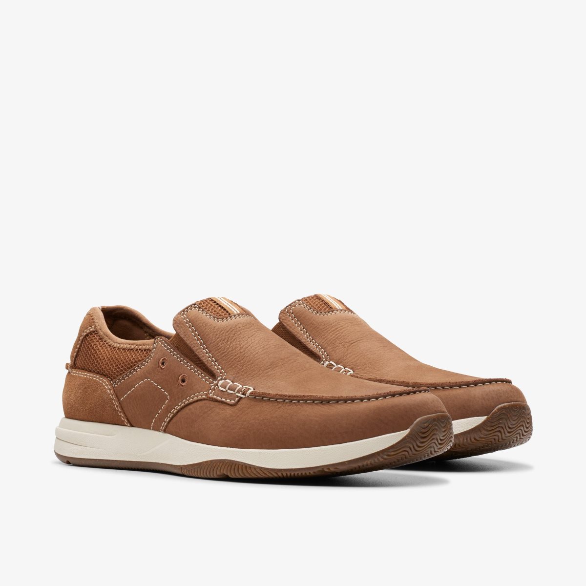 Clarks Sailview Step Light Tan Nubuck Slip On & Loafers Heren Lichtbruin | 5309172-IM