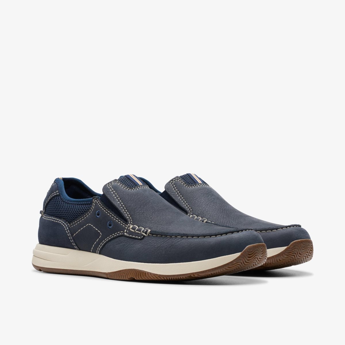 Clarks Sailview Step Navy Nubuck Slip On & Loafers Heren Donkerblauw | 5981634-QM